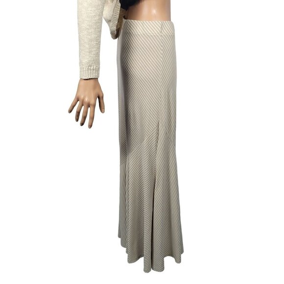 Cato Women's Beige and White Striped Stretchy Maxi Skirt in a Size Large - Picture 4 of 11